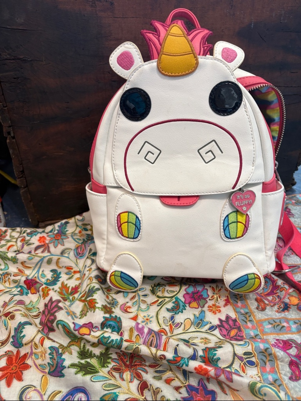 Loungefly Pop! Minions Fluffy Unicorn Mini Backpack